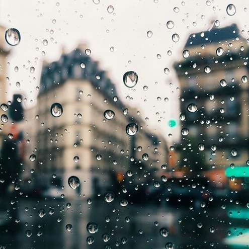 摄影雨中城市街景唯美意境头像图片