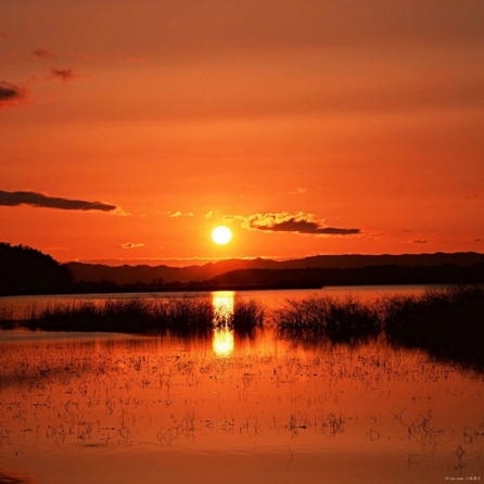 如时光流逝的夕阳落日唯美意境图片