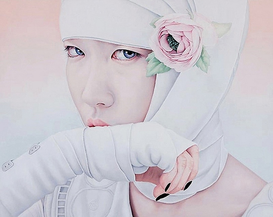 Kwon Kyung Yup受伤女生插画图片