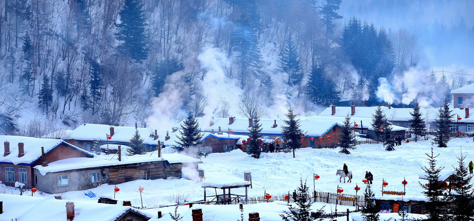 中国雪乡黑龙江双峰林场美丽雪景图片