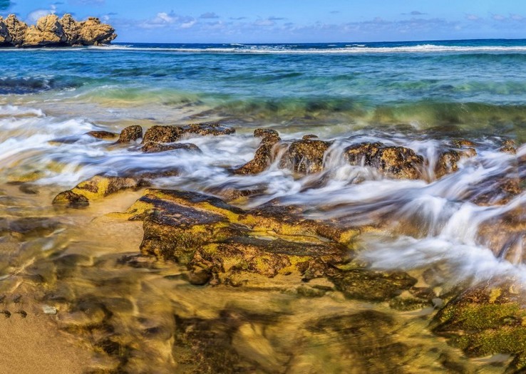 加勒比海岛国美丽的海边风景图片