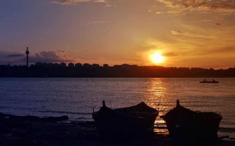 唯美的多瑙河夕阳风景图片大全