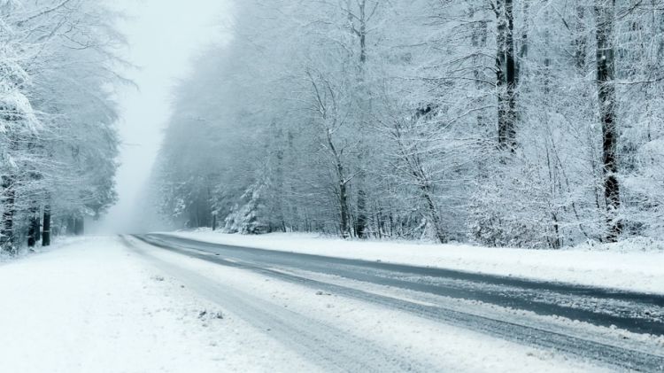 摄影冬天雪景道路风景图片大全