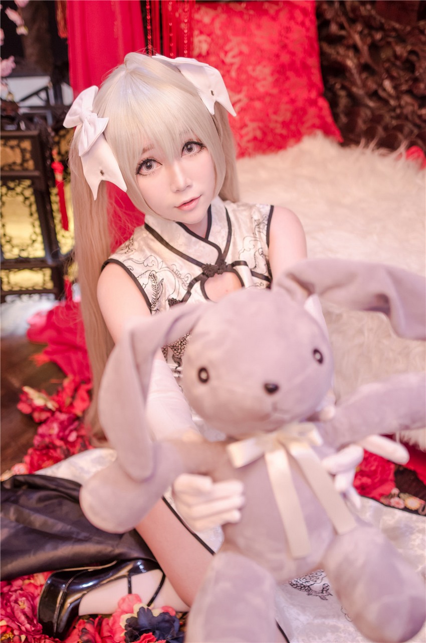 性感少女白丝旗袍私房cosplay摄影