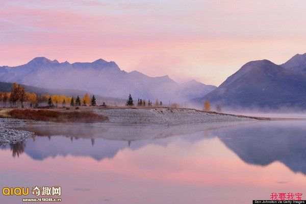 领略加拿大亚伯拉罕湖冰封美景