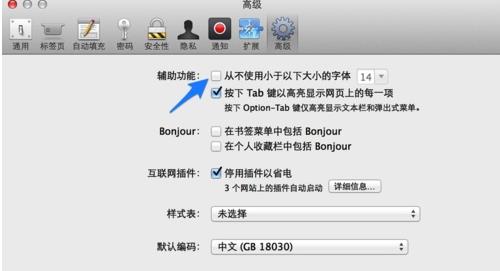 safari里高级设置