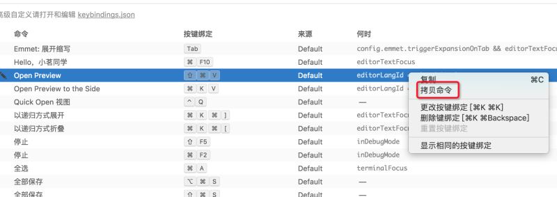 VSCode插件开发全攻略之命令、菜单、快捷键