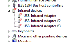 发现多个USB-IrDA设备，打开并连接每个插槽