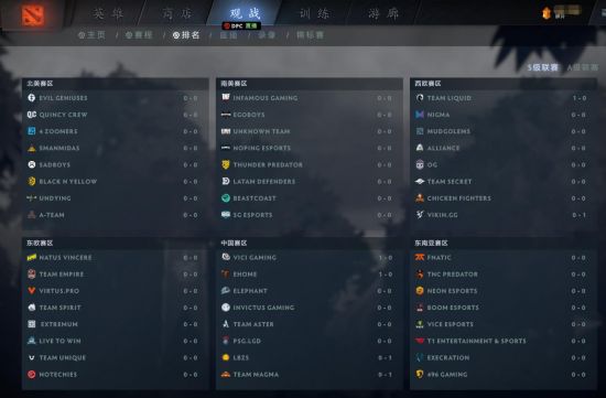 《DOTA2》客户端更新内置DPC联赛观战界面