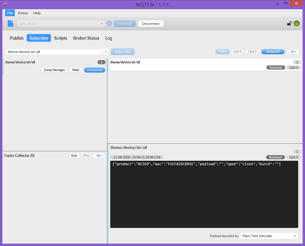 MQTT.fx客户端使用方法