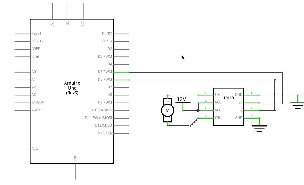 Arduino通过L9110进行电机控制