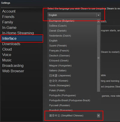 steam安装后是英文怎么办