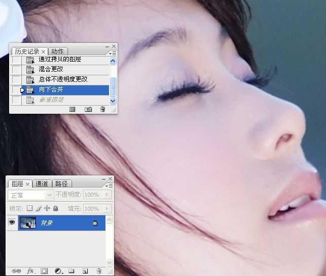 photoshop使用lab模式为偏暗的美女图片调出通透的阿宝色效果教程