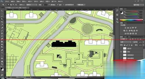 ps怎么给建筑总平面图中的建筑添加阴影