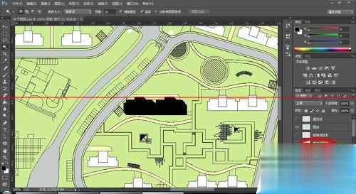 ps怎么给建筑总平面图中的建筑添加阴影