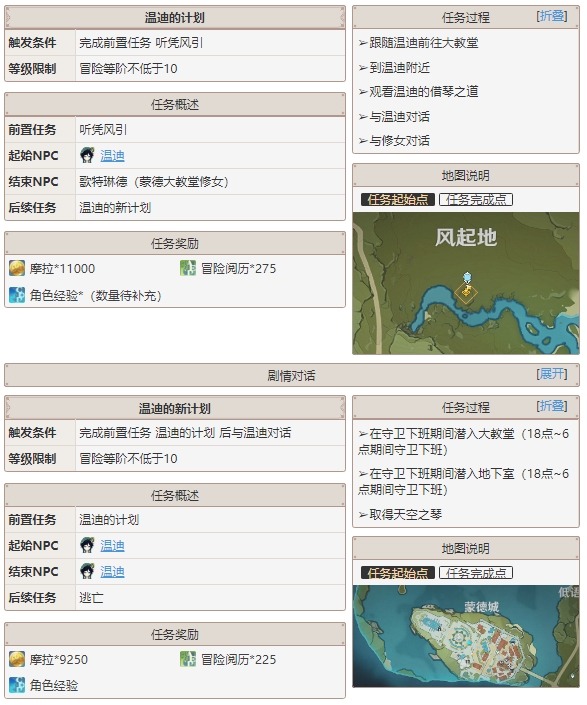 原神序章第二幕为了没有眼泪的明天任务完成攻略汇总