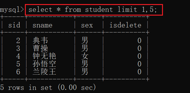 MySQL之where条件数据筛选