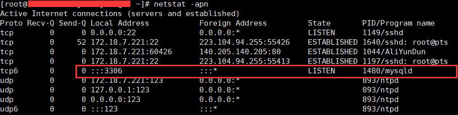 远程连接centos7 上的mysql报（ERROR 2003 (HY000): Can&#39;t connect to MySQL server on &#39;168.x.x.x&#39; (10060) ）