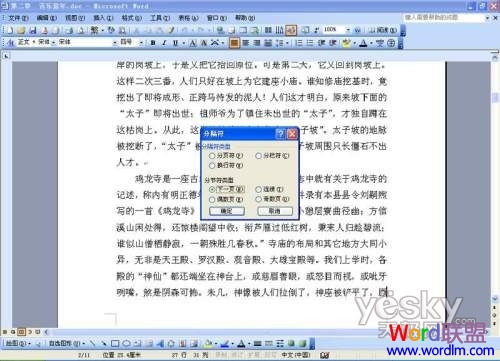 word2003页码设置技巧收集分享