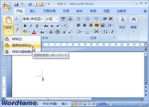 将Excel工作表完全粘贴到Word2007文档中