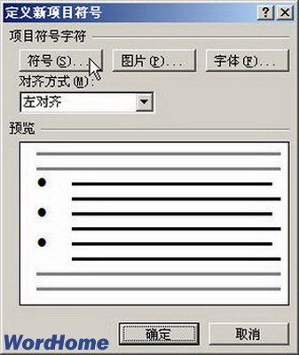 在Word2007中定义新项目符号