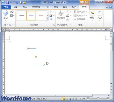 word2010如何画直线,曲线,肘形连接符,曲线连接符,等多种直线和曲线类型