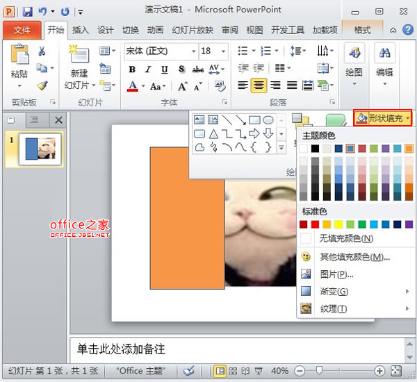 PowerPoint2010中利用透明遮罩手法突出图片某部分区域