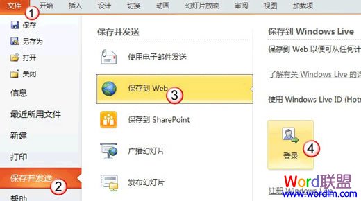 Powerpoint2010中快速分享你的PPT幻灯片