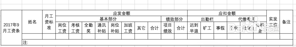 Excel2016怎么设计一款严谨的财务工资单?