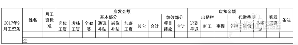 Excel2016怎么设计一款严谨的财务工资单?