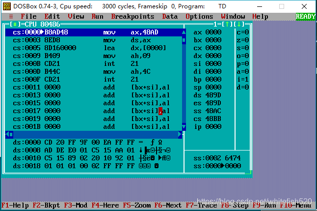 x86汇编DOS编程环境搭建过程