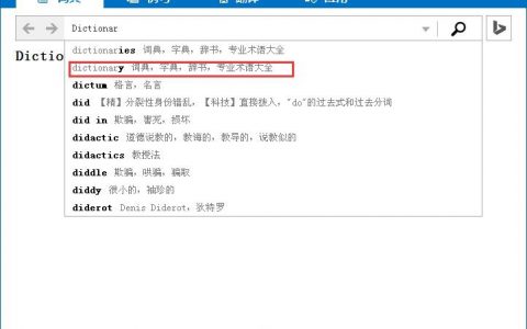微软必应词典如何使用分享！-[软件使用技术学习]