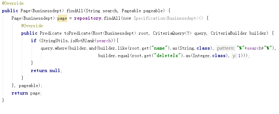 JPA Specification常用查询+排序实例