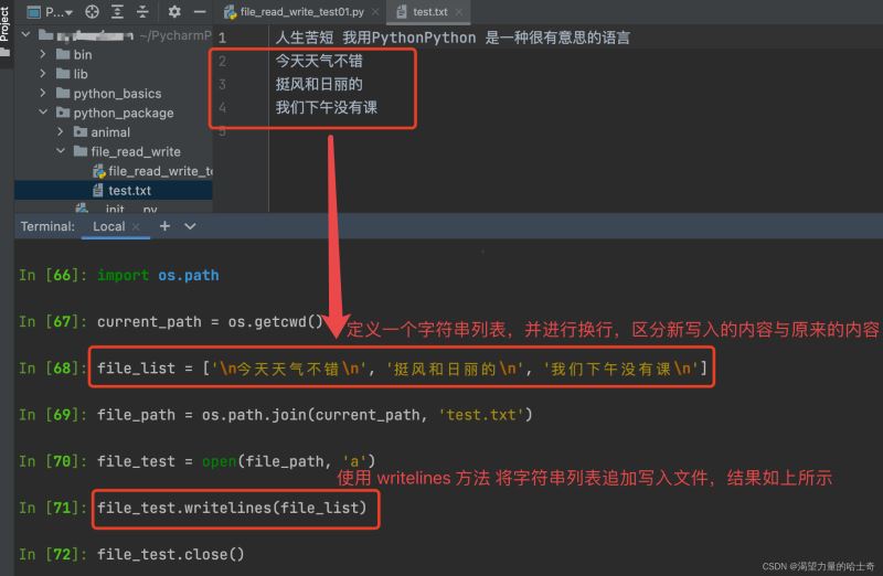 Python学习之文件的创建与写入详解