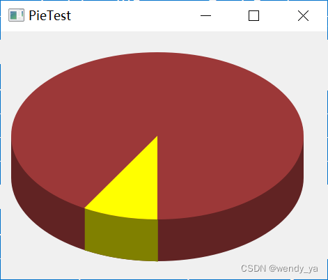 QT利用QPainter绘制三维饼状图