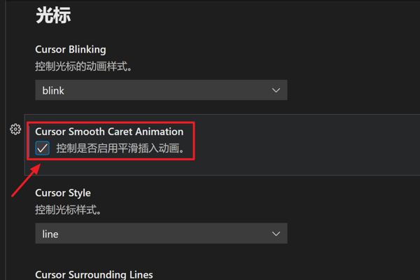 VScode鼠标怎么开启平滑插入动画? VScode平滑插入动画设置方法