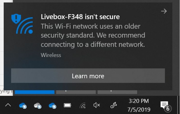 windows10将拒绝接入WEP和TKIP协议的WiFi网络