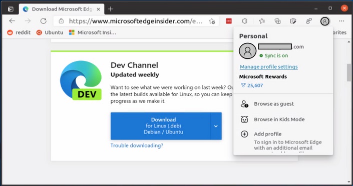 Edge 浏览器Linux 版已支持微软账户登录 可同步收藏夹、密码、扩展